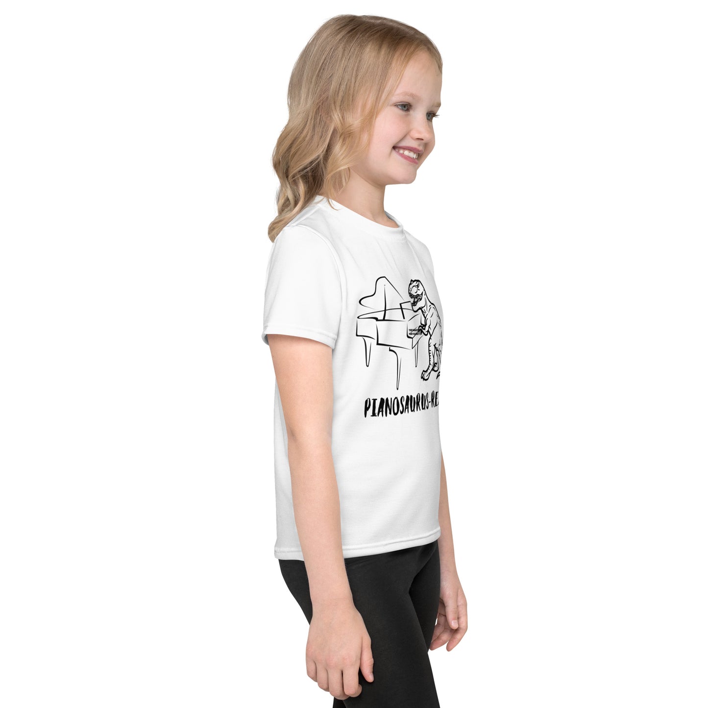 Pianosaurus Rex Kids crew neck t-shirt