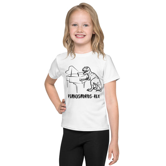 Pianosaurus Rex Kids crew neck t-shirt