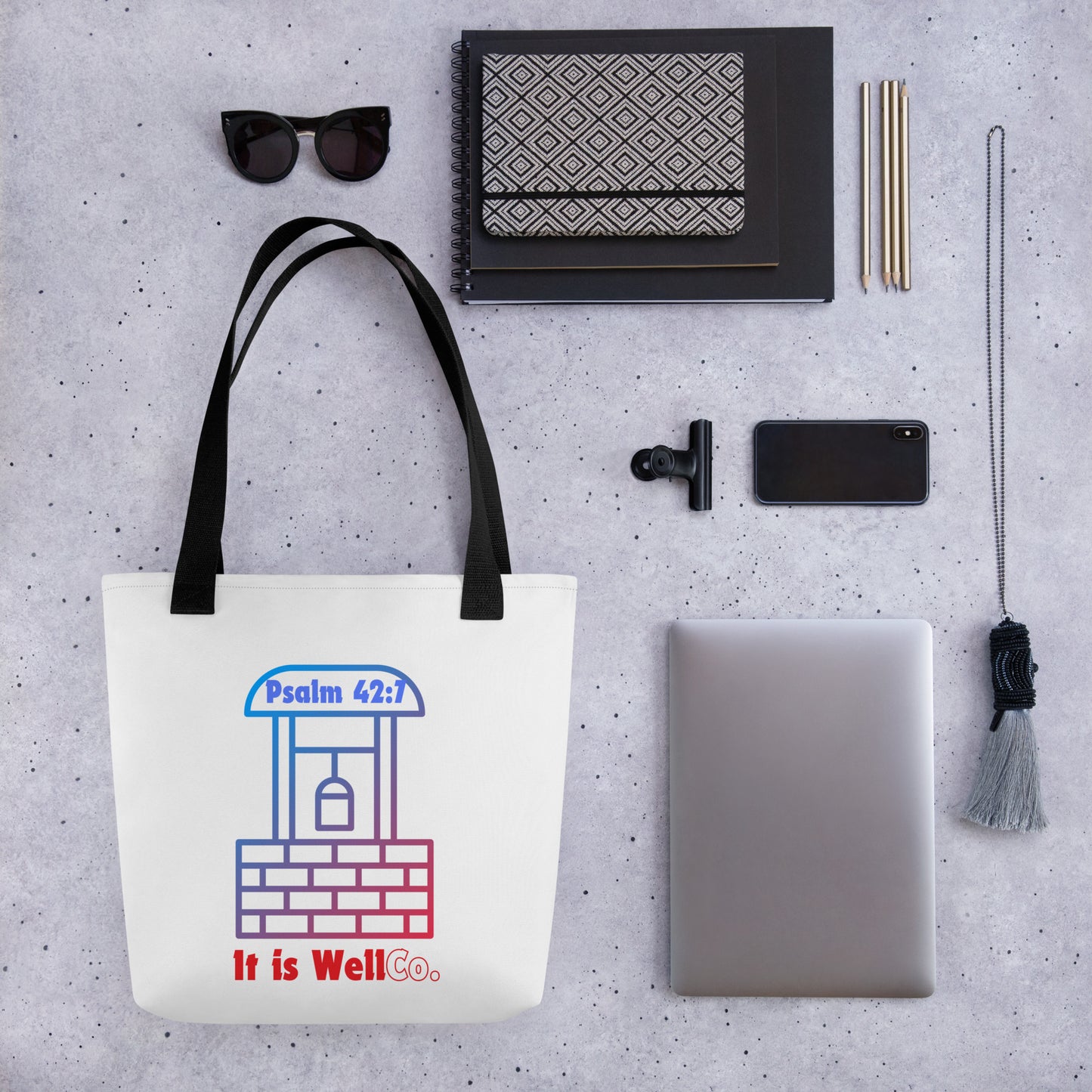 It Is Well White Tote bag