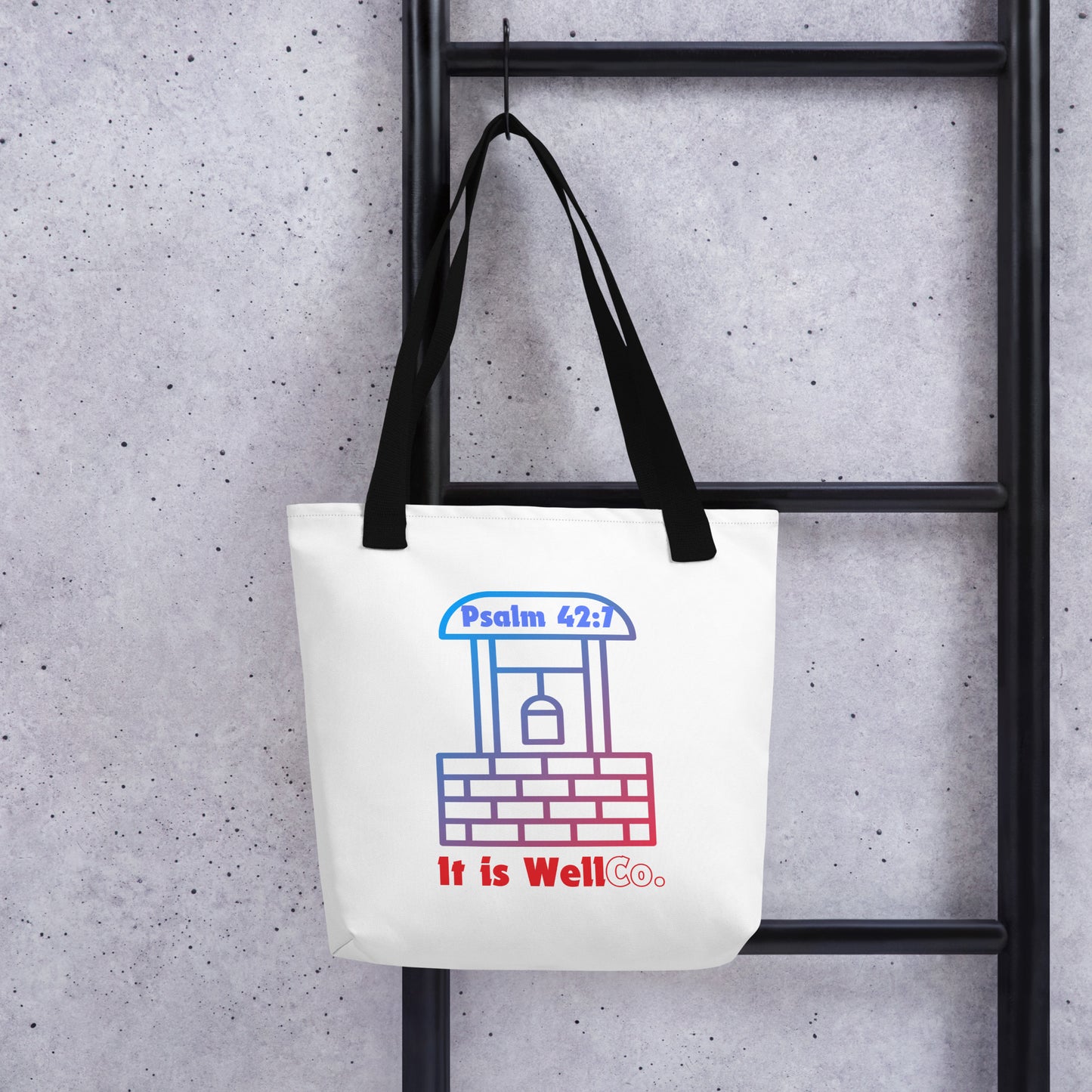 It Is Well White Tote bag