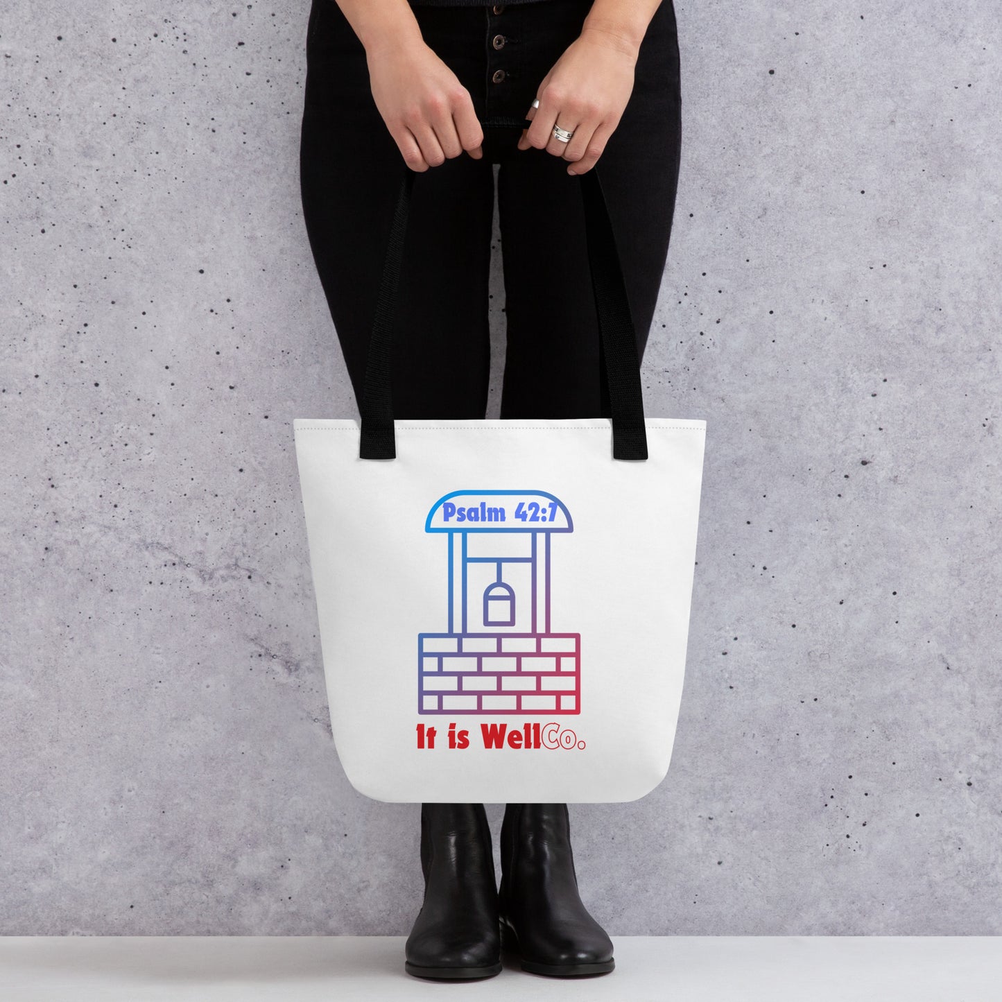 It Is Well White Tote bag