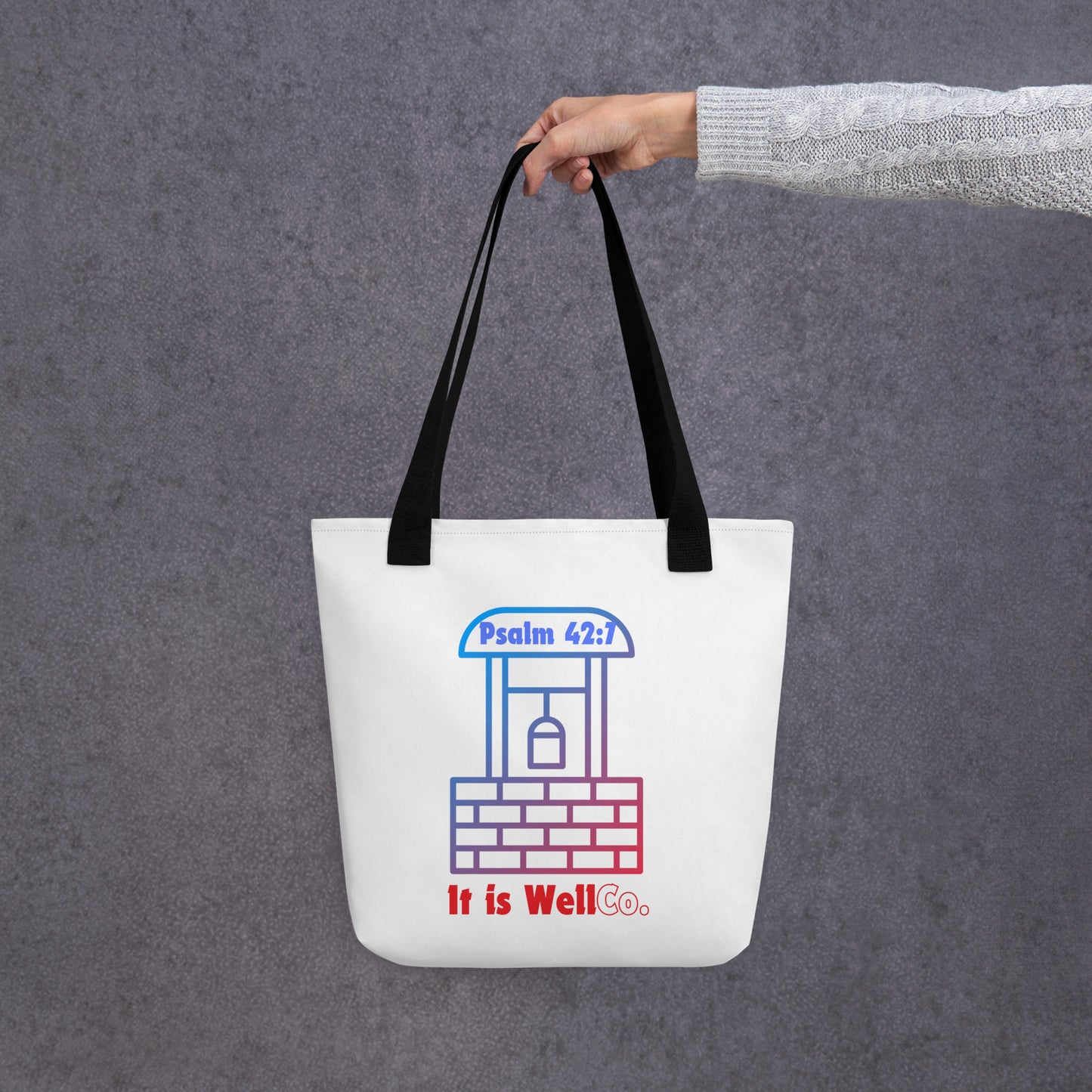 It Is Well White Tote bag