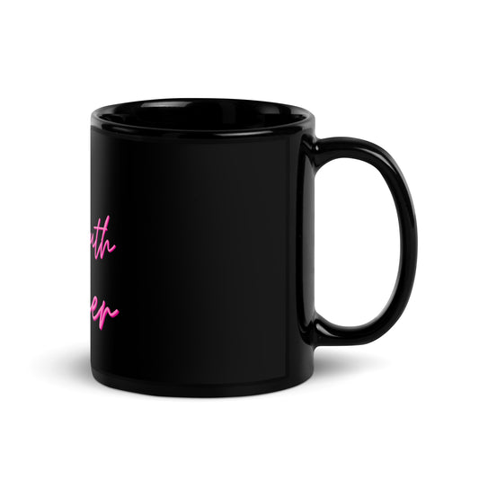 Truth Seeker Black Glossy Mug