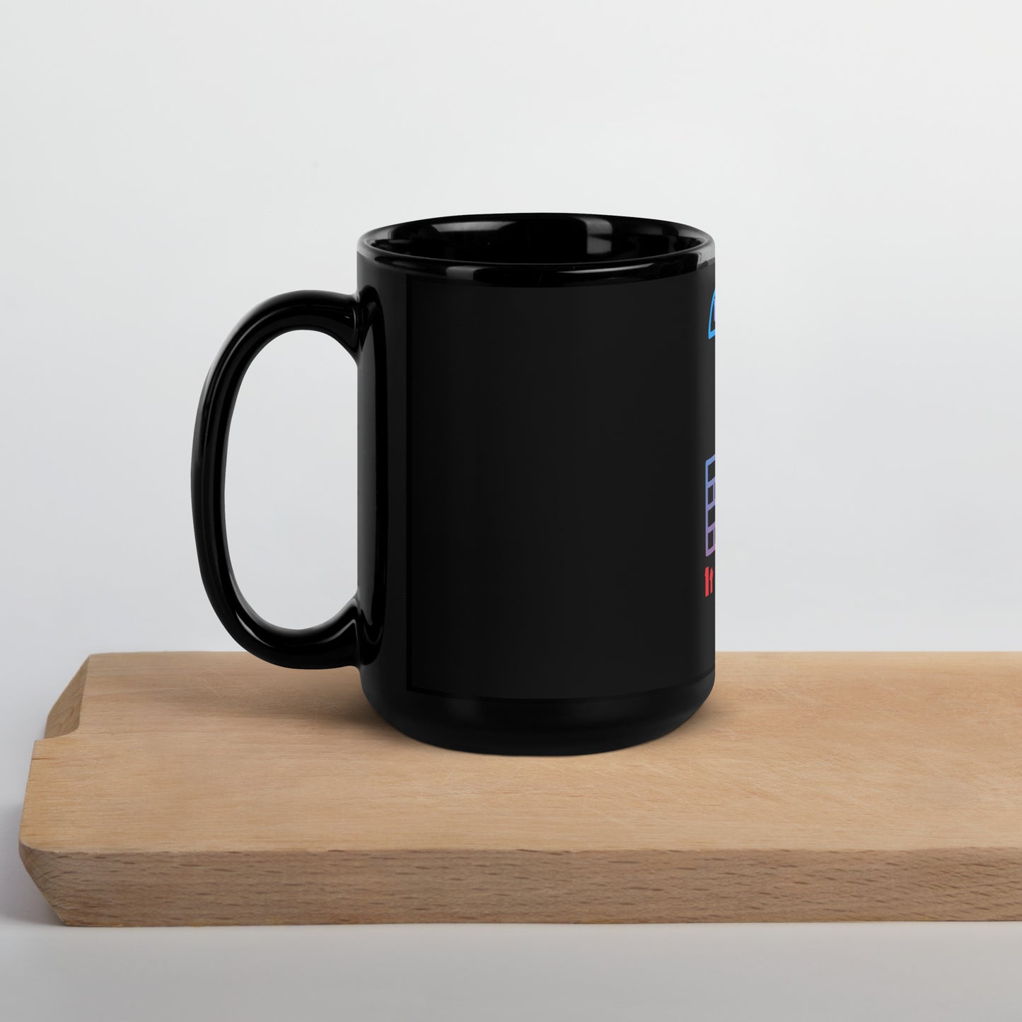 It Is Well Black Glossy Mug