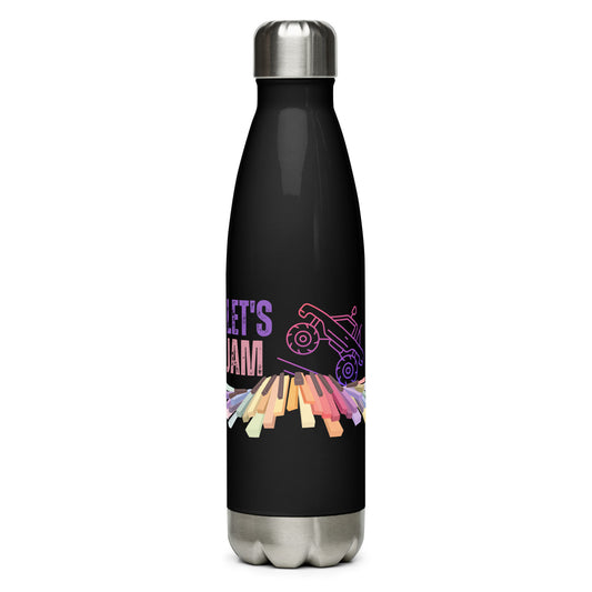 Let's Jam Black Stainless steel water bottle