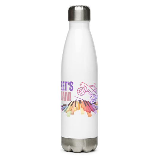 Let's Jam White Stainless steel water bottle