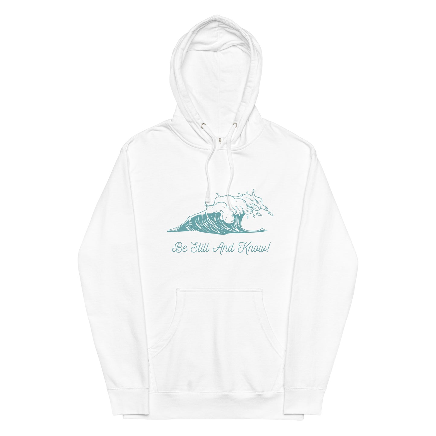 Be Still and Know White Unisex midweight hoodie