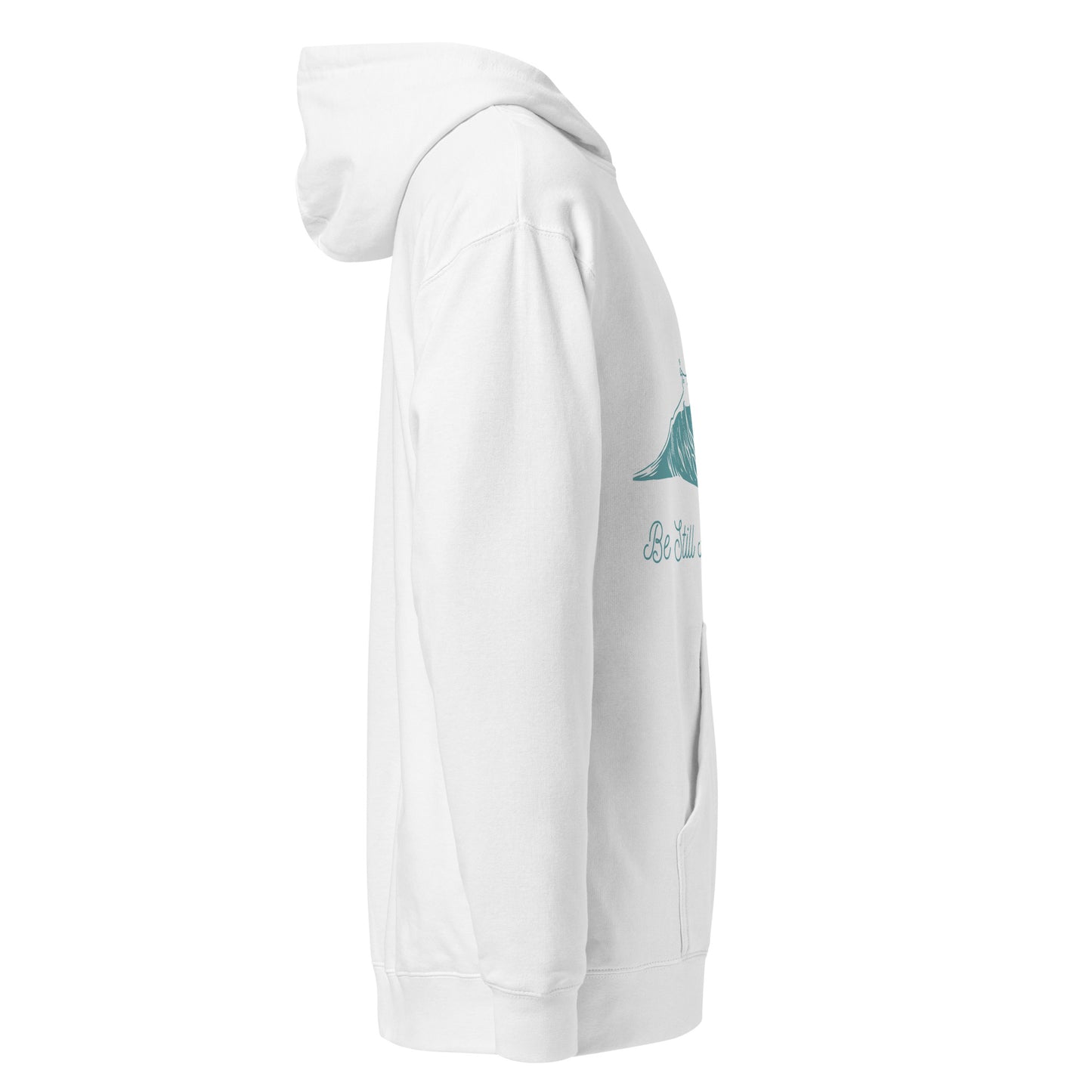 Be Still and Know White Unisex midweight hoodie