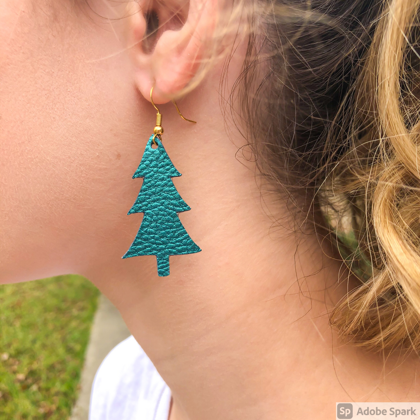 Handmade Christmas Tree Earrings