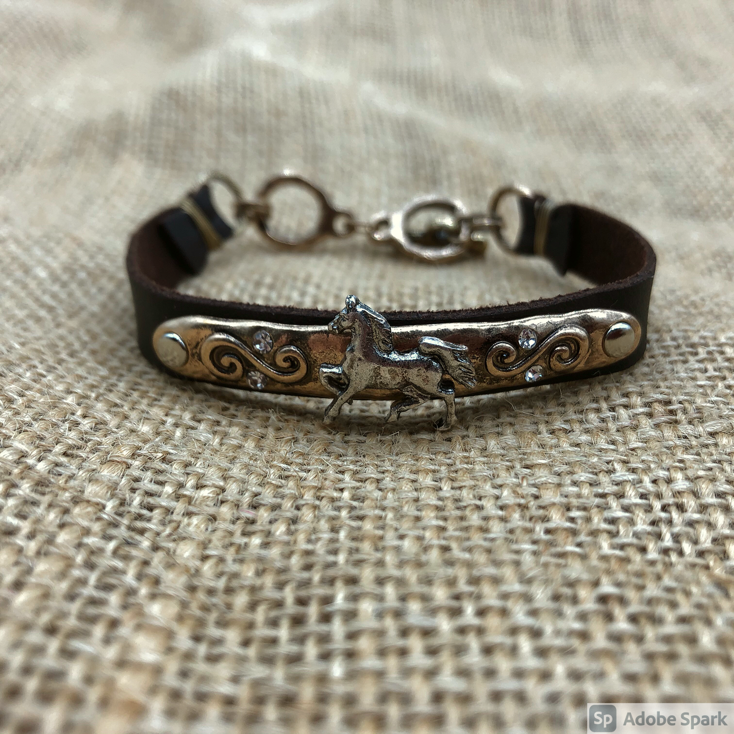 Burnished Two-tone Horse Bracelet