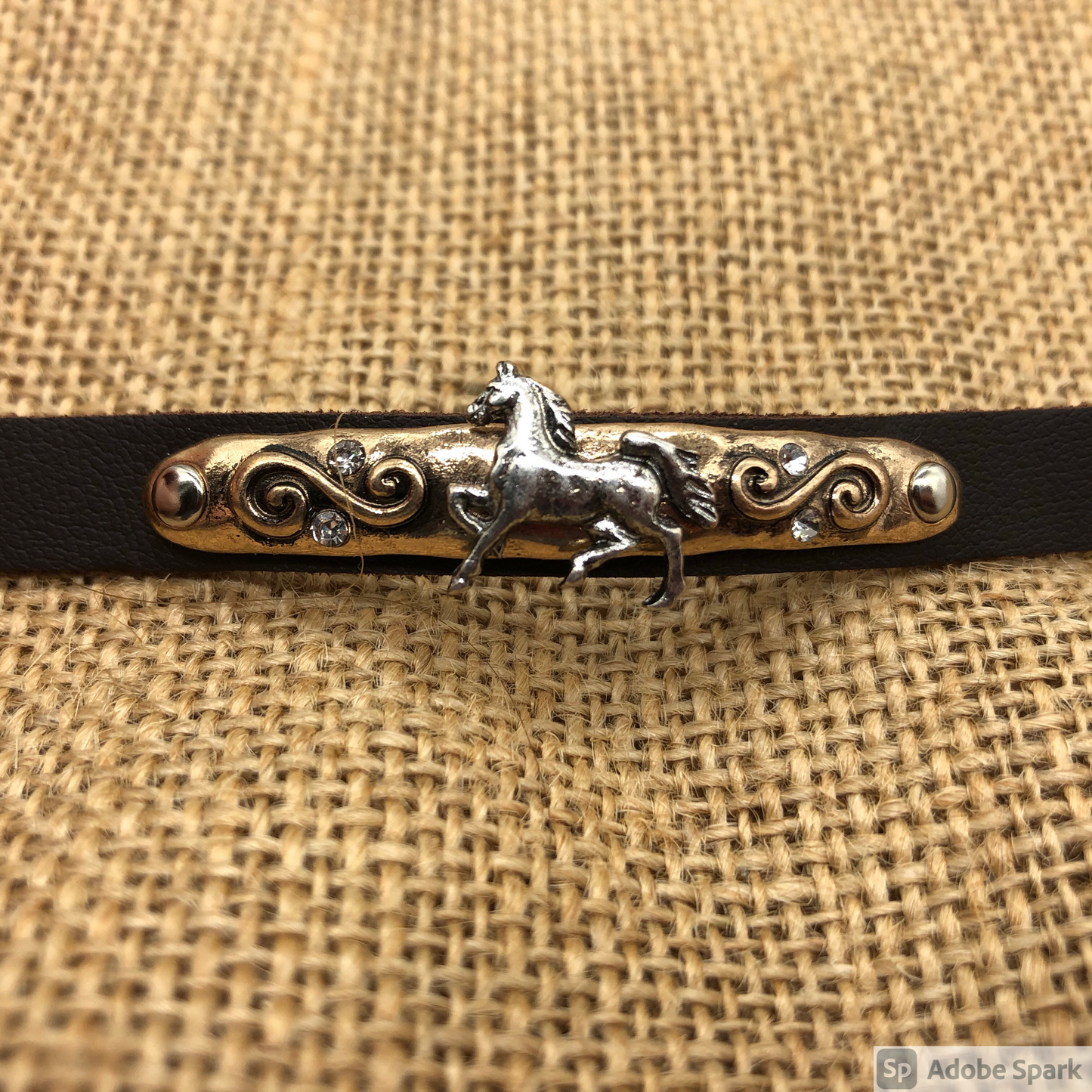 Burnished Two-tone Horse Bracelet