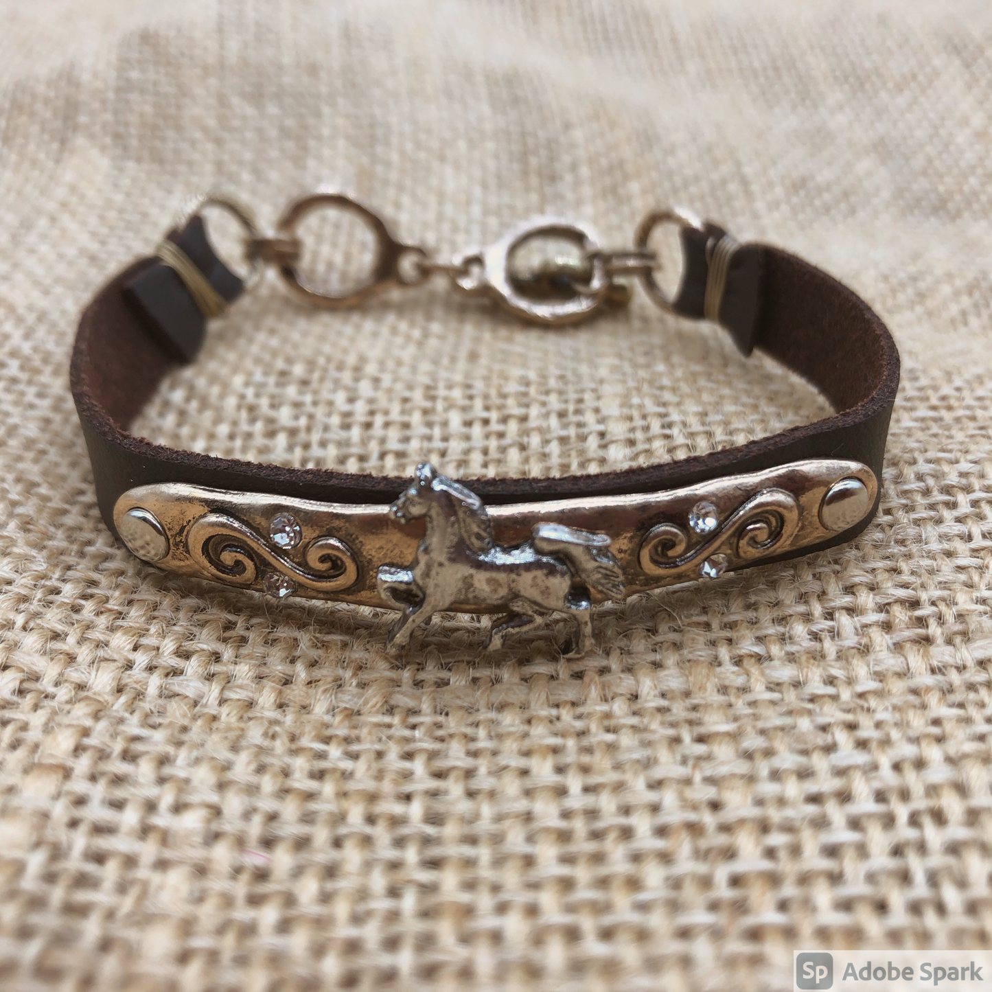 Burnished Two-tone Horse Bracelet